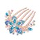 Flower Rhinestones Hair Combs Accessories,Perfect Mother's Day Gifts,Birthday Gifts,Wedding Gifts（Blue）