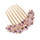 Women Rhinestone Inlaid Flower Hair Comb Hairpin Barrette Accessory,Also Perfect Mother's Day Gifts for Mom (Purple)