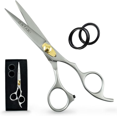 Ontaki Hair Cutting Scissors 6.5" - Japanese Steel Shears for Beard &amp; Mustache - Hand-Forged Tool for Barbers, Men &amp; Women - Sharp Hair Shears