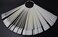 2 Sets 100 Tips Fan Shape White Plastic Nail Art Tips Display Polish Board Display Practice Sticks with Metal Split Ring Holder