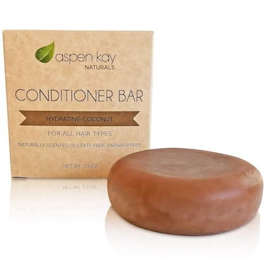 Coconut &amp; Argan Oil Conditioner Bar, Deep Moisturizing for Dry Damaged Hair. Hydrating &amp; Nourishing Solid Conditioner for Curly, Coily &amp; Color Treated Hair, Vegan &amp; Sulfate free, USA Made. 2.3 oz.