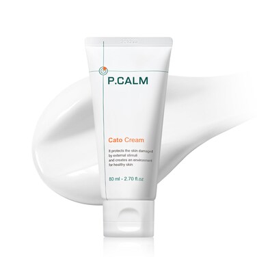 P.CALM Cato Facial Cream 80ml   Vegan Korean Facial Moisturizer for Sensitive Skin   Lightweight Non-Greasy Non-Sticky Barrier-Strengthening