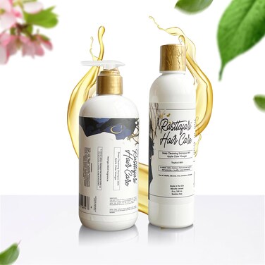 Rastta Locs - Made For Locs Dreadlocks Apple Cider Vinegar Deep Cleansing, Clarifying and Detox pH balanced Shampoo with Aloe Vera and Pomegranate Seed Extract Residue Removing (1 bottle) (12 oz.)