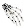 10Pcs Skeleton Hands Hair Clips 3 inch Hand Bone Shape Hair Clips Halloween Party Hair Accessories, White