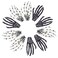 5 Pairs White and Black 3" Skeleton Hands Hair Clips Skull Bone Shape Hairpins Halloween Party Accessories