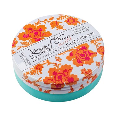 Library of Flowers Field &amp; Flowers Parfum Crema, 2.5 oz. - Apricot, Honeyed Blossom &amp; Wildflowers - Women's Fragrance, Perfume for Women, Perfumed Body Lotion