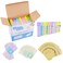 Kare &amp; Kind DIY Lip Balm Container Tubes - 50-Pack (10x5 Colors) - Including 50 Writeable &amp; Printed Lip Balm Stickers - Twist Mechanism and a Cap - 3/16 Oz (5.5 ml) - Moisturizing