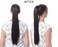 Onedor 24" Straight Wrap Around Ponytail Extension for Women. Premium Synthetic Fiber 120g-130g (1B# Off Black)