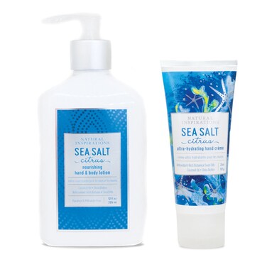 Natural Inspirations Hand &amp; Body Lotion and Hand Creme Gift Set - Sea Salt Citrus