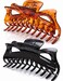 Thick Hair Super Large Clips Crystal Plastic Claw Clamps Hairgrips Clips Accessories for Women, 2 pack. (A)