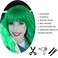 LABEAUT&Eacute; Green Wig Short Bob Wavy Wig with Air Bangs for Women, St.Patrick's Day Wig Heat Resistance Shoulder Length Curled Wigs for Daily Use, Cosplay and Theme Parties- 14inch, Mint Green