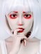 White Wigs for Women 12'' Short White Bob Hair Wig with Bangs Natural Synthetic Soft Wig Cute Colored Wigs for Daily Party Halloween BU027WH