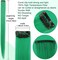 16 Pcs Straight One Color Party Highlights Clip on in Hair Extensions Colored Hair Streak Synthetic Hairpieces Green Hair Accessories Gifts for Girls Women (Green)