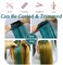 16 Pcs Straight One Color Party Highlights Clip on in Hair Extensions Colored Hair Streak Synthetic Hairpieces (Dark teal)