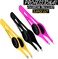 Professional Eyebrow Tweezers Slanted Tip Stainless Steel 2,3xPcs Set, Non-Slip Grip Slant Tip Tweezers for Facial Hair, Plucking Removing Ingrown Hairs, Tweezer for Women Men (Black&amp;Pink&amp;Yellow)