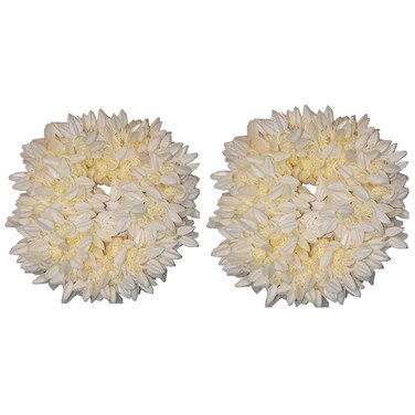 Gajra Hairband Hair Mogra Scented Rubber Band Gajra Hair Accessories for Women Girls (Pack of 2)
