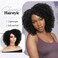 Short Kinky Curly Wigs Black Side Part Wig Afro Curly Wig Twist Out Wig African American Wigs Heat Resistant Fiber Synthetic Full Wigs for Black Women (1B)