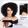 Short Kinky Curly Wigs Black Side Part Wig Afro Curly Wig Twist Out Wig African American Wigs Heat Resistant Fiber Synthetic Full Wigs for Black Women (1B)