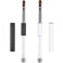 2Pcs Oval &amp; Flat UV Gel Nail Brush Set Rhinestone Handle Professional Nail Art Design Brushes