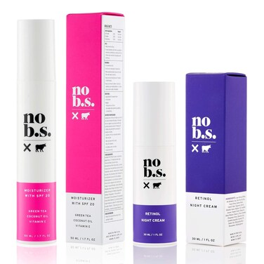 No B.S. (No Bad Stuff) Protect + Correct Duo - Daytime Face Moisturizer Spf 20 + Nighttime Cream, Hydrates &amp; Protect Skin, Soothes Redness (2.7 oz)