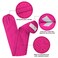 Denfany 3 Pack Makeup Headband, Ultra Soft Adjustable Spa Facial Headbands Terry Cloth Stretch Make Up Wrap for Face Washing, Bathing, Showers (Rose Red)