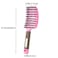 ZMD 2PC Curved Vented Detangling Hair Brushes,Boar Bristles Curly Hair Brush,Vent Styling Brush Wet Dry Detangler Hair Brushes Detangling Long Thick Hair for Women, Men &amp; Kids(Pink &amp; Purple)