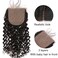 4x4 Silk Base Lace Closure with Baby Hair Free Part Curly Wave Human Hair Closure Bleached Knots Brazilian Virgin Hair Natural Color 18 inch