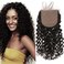 4x4 Silk Base Lace Closure with Baby Hair Free Part Curly Wave Human Hair Closure Bleached Knots Brazilian Virgin Hair Natural Color 18 inch