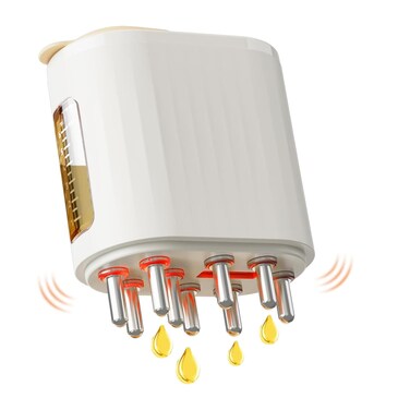 Hair Oil Applicator Comb - Smooth Root Brush for Scalp Serum, Anti Hair Loss Dispenser, Anti-Leak, Scale Control, Rechargeable, 6ML Bottle