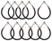 Mini Skater 10Pcs Women Ponytail Hooks Bungee Small Rubber Bands Hair Ties Accessories Elastic Holder Blonde Beige Styling Headbands Tools Claw Thick Hair Clips for Women (Black)