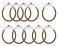 Mini Skater 10Pcs Women Ponytail Hooks Bungee Small Rubber Bands Hair Ties Accessories Elastic Holder Blonde Beige Styling Headbands Tools Claw Thick Hair Clips for Women (Brown)