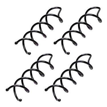 Mini Skater 4Pcs 1.88 inch Length Spiral Hair Pin Spin Twist Pin for Women DIY Hair Style, Black
