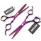 6.0 Inches Hair Cutting Scissors Set with Combs Lether Scissors Case,Hair cutting shears Hair Thinning shears For Personal and Professional (Voilet)