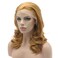Lushy Stylish Medium Length 16inch Honey Blonde Wig Heat Friendly Heavy Density Synthetic Lace Front Wig