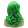 Lushy Stylish Medium Length Green Wig Heat Resistant Heavy Density Synthetic Lace Front Wig
