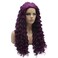Lushy Hair Synthetic Lace Front Wig Long 26inch Curly Purple Wig Heavy Density Realistic Wig