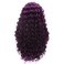 Lushy Hair Synthetic Lace Front Wig Long 26inch Curly Purple Wig Heavy Density Realistic Wig