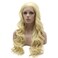 Lushy Wavy Long 24inch Light Blonde Wig Heat Resistant Heavy Density Realistic Synthetic Lace Front Wig