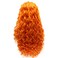 Lushy Kinky Curly Long Orange Wig Heavy Density Half Hand Tied Heat Resistant Synthetic Lace Front Wig