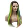 Lushy Lace Front Synthetic Wigs Straight Long 24inch Multi Color Heavy Density Heat Resistant Realistic Wig
