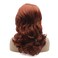 Lushy Synthetic Wavy Burgundy 16inch Medium Length Heat Resistant Heavy Density Realistic Lace Front Wig