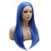 Lushy Hair Synthetic Lace Front Wig Straight Long 24inch Blue Wig Heat Resistant Heavy Density Realistic Wig
