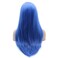 Lushy Hair Synthetic Lace Front Wig Straight Long 24inch Blue Wig Heat Resistant Heavy Density Realistic Wig