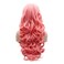 Lushy Hair Lace Front Synthetic Wig Wavy Long 26inch Pink Wig Heat Resistant Heavy Density Realistic Wig
