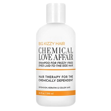 Big Kizzy Shampoo for Dry &amp; Damaged Hair - Chemical Love Affair Keratin &amp; Rice Protein Infused to Smooth and Repair Hair, Paraben &amp; Sulfate Free, 8.5oz