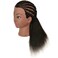 100% Real Human Hair Mannequin Head Manikin Manican Training Doll Head with Stand for Hairdresser Practice Braiding Styling Bleaching Dyeing Curling Cutting Natural Black