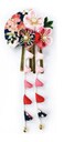 CRB Fashion Womens Girls Japanese Kimono Flower Kanzashi Hair Ornament Tie Band Clip (Pretty Black)