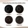 SARLA Black Hair Bun Extension Synthetic Drawstring Fake Ballet Bun for Women Girls Lady Updo Donut Chignon
