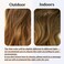 SARLA Ombre Invisible Wire Hair Extensions with 3 Clips Long Synthetic Wavy Curly Hairpiece Adjustable Transparent Headband for Women 18 Inch Brown to Golden