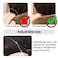 SARLA Invisible Wire Hair Extensions with 3 Clips Short Synthetic Wavy Curly Hairpiece Adjustable Transparent Headband for Women 14 Inch Medium Brown